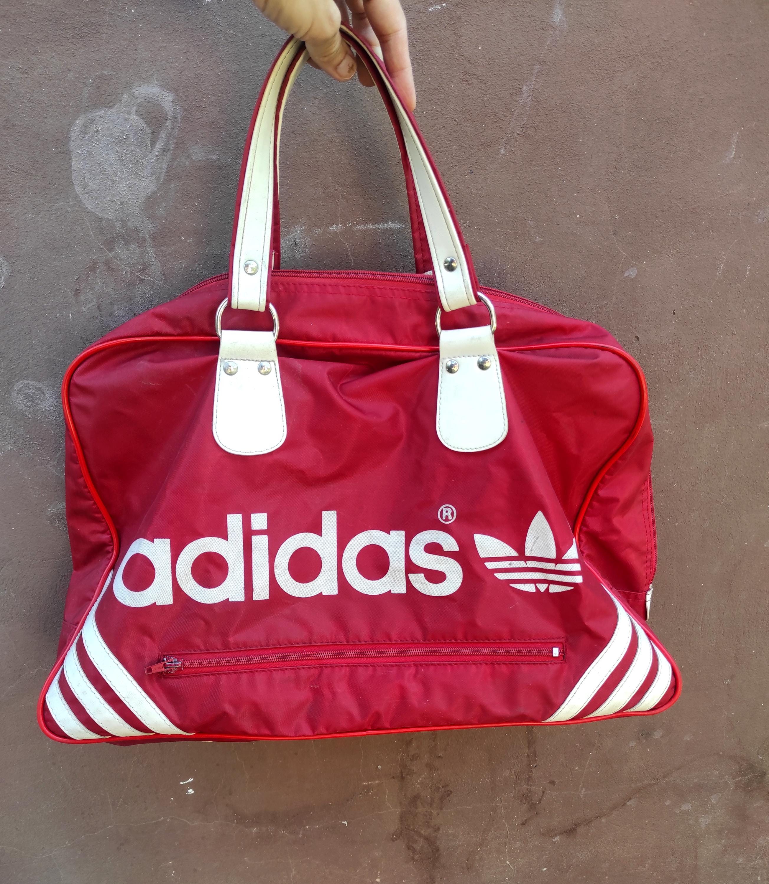 ヴィンテージ adidas アディダス 1970-80’s バッグ Vintage Adidas Gym Travel Bag Vinyl Trefoil Logo Shoulder