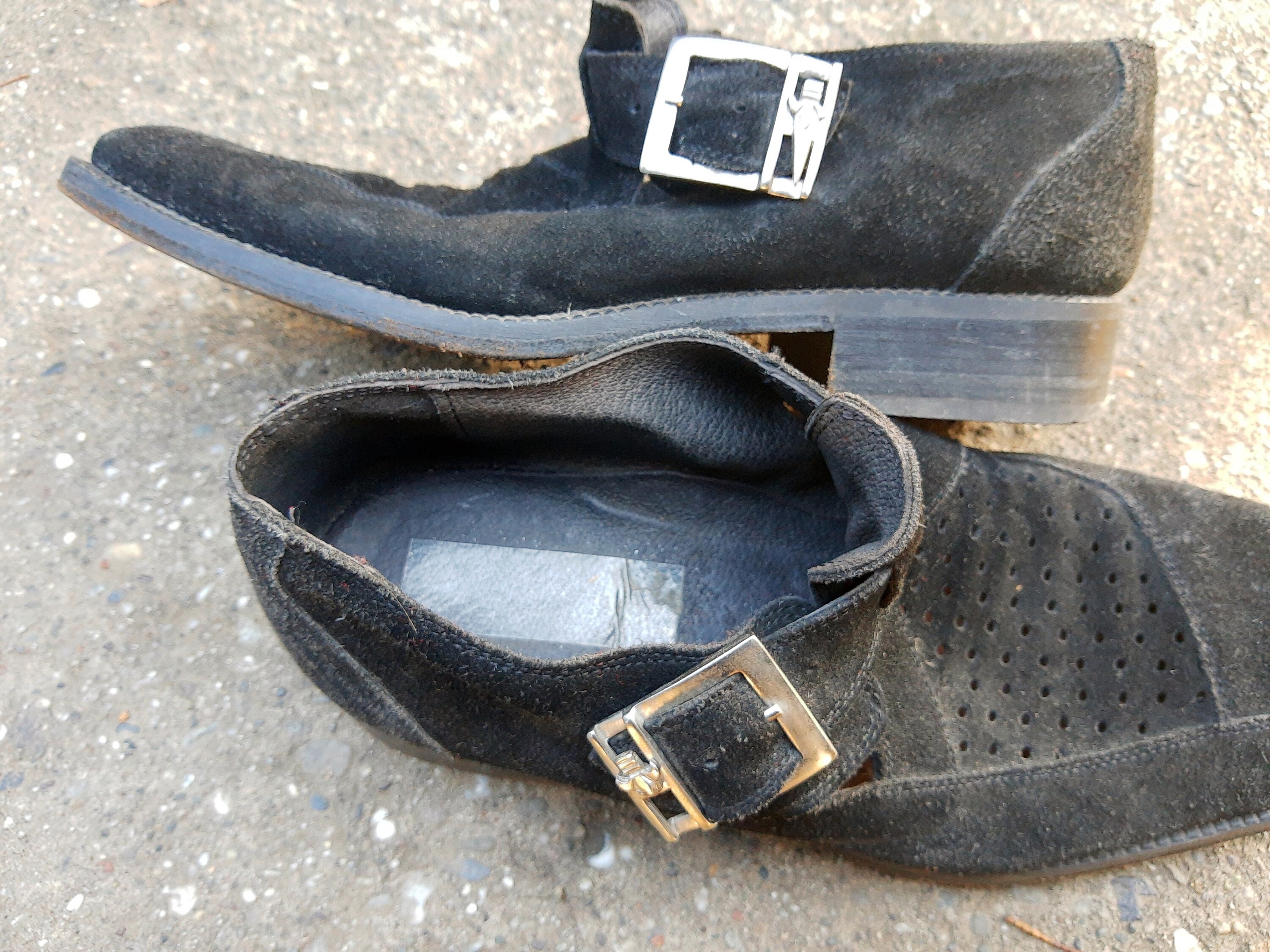 Vintage Black Suede Dandy Shoes: Men display picture 2
