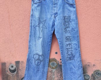 Azzuro - Y2K denim unique Extra Large Pants