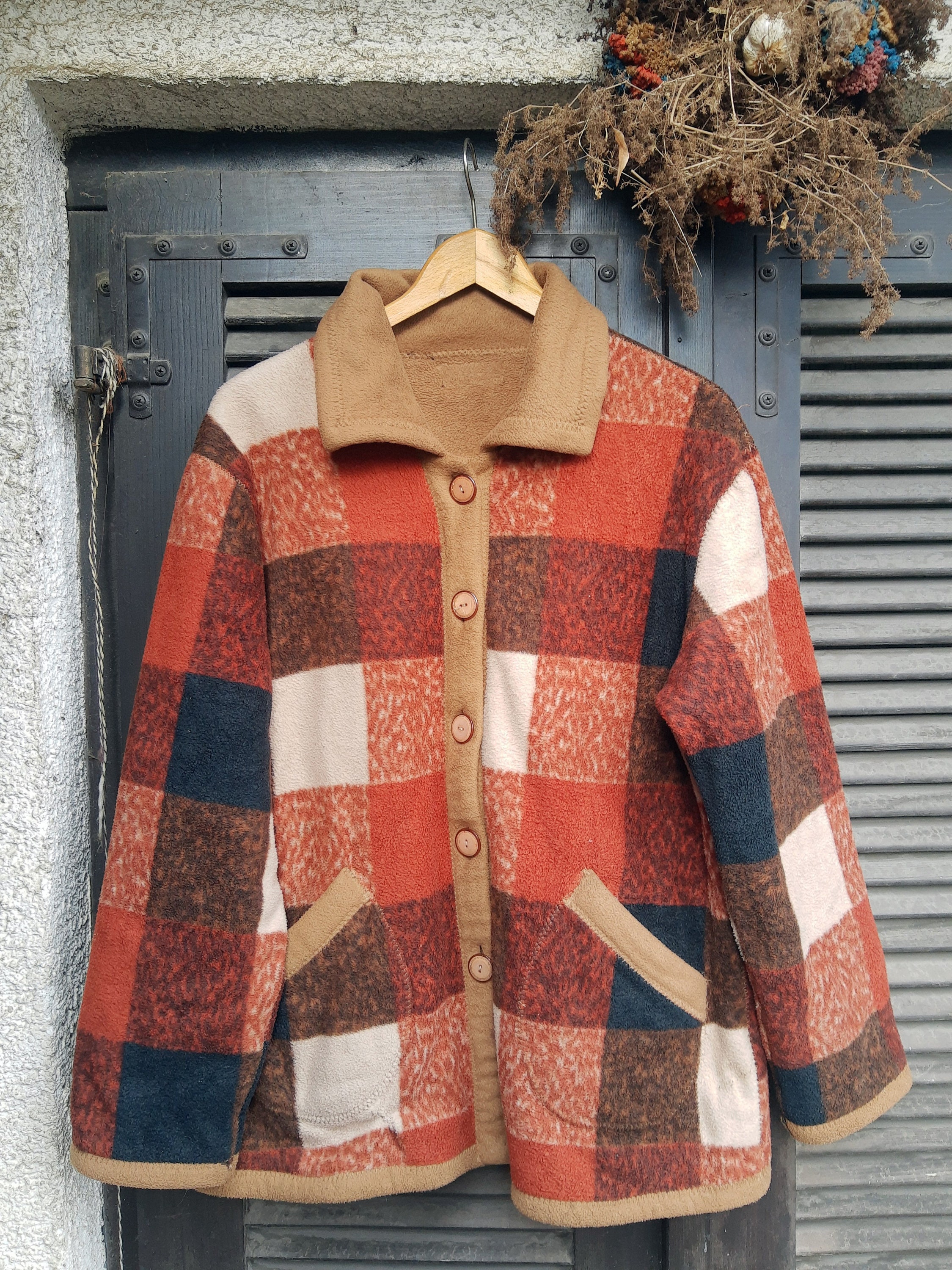 reversible plaid jacket