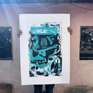 White Lies - A3 Risograph Print on 120gsm Paper  Edition of 20