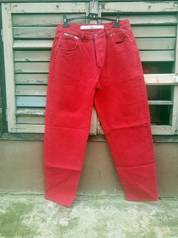 Diesel Basic Jeans- Men's Red Diesel Denim Pants//90s… - Gem