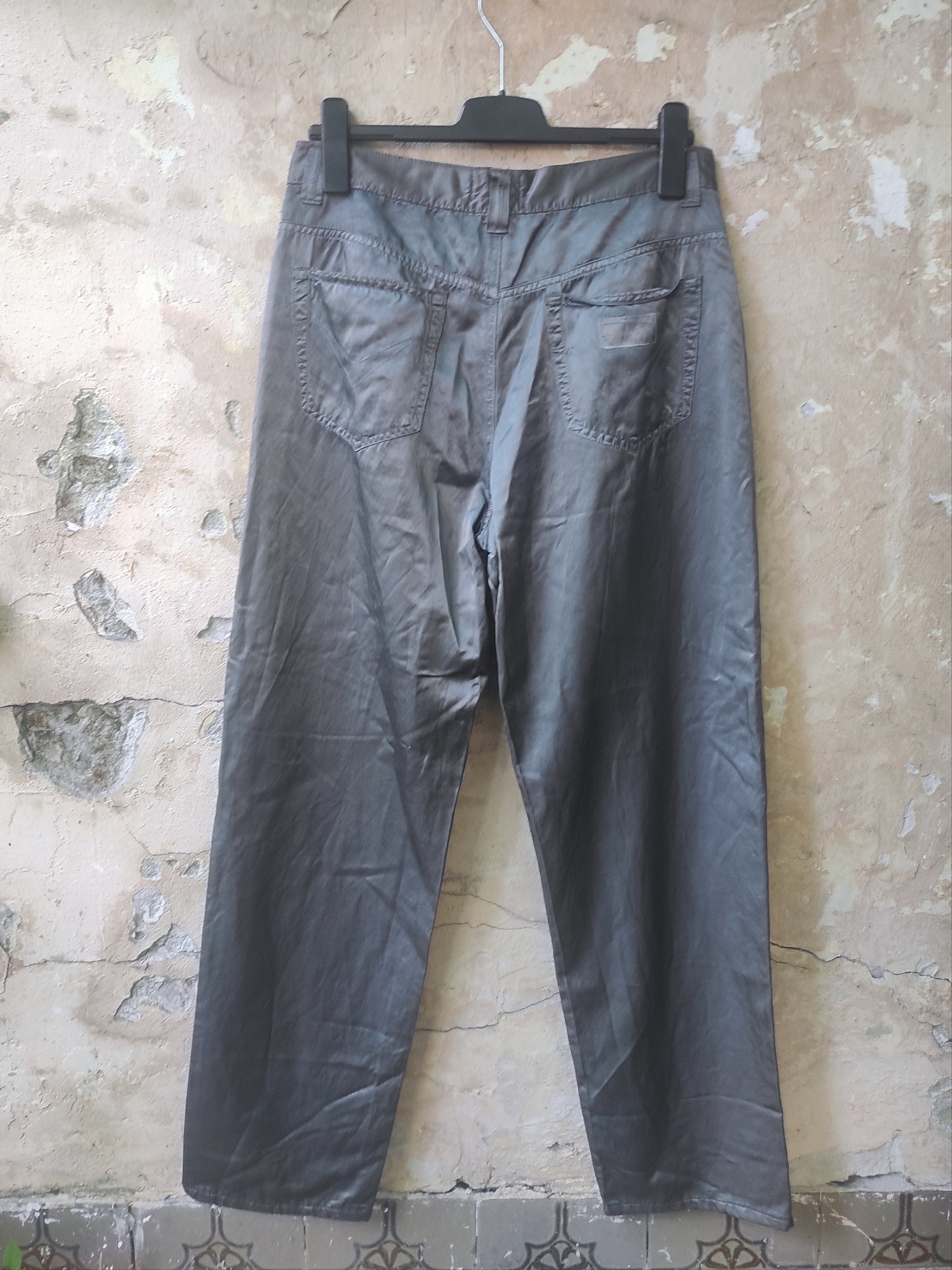 Silver Vintage Versace Pants - Y2K Versace Classic V2 Men's