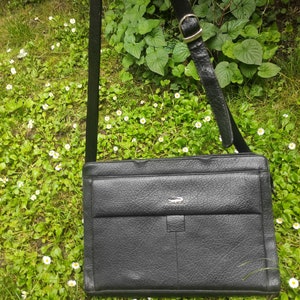 Crocodile - Vintage Black Leather Bag