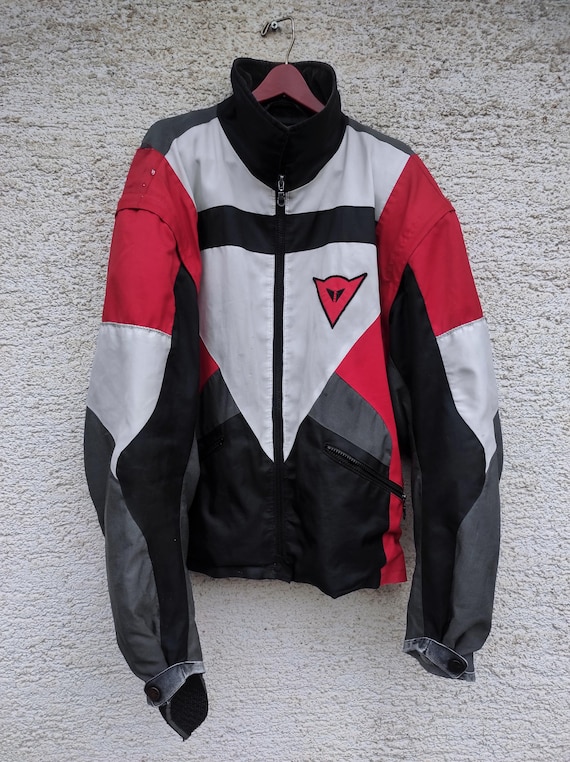 90s Vintage Dainese Moto Jacket: Red Devil Nylon Windbreaker - Etsy