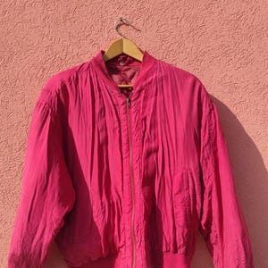 Oldschool Men&#39;s Bomber Jacket//Vintage Silk Bomber Jacket Extra Large