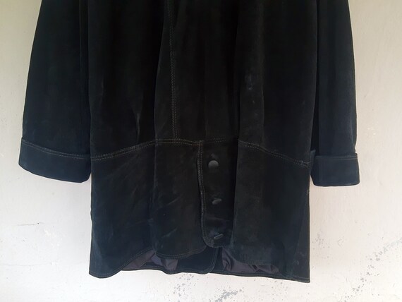 Black Velvet Dandy Jacket - Vintage Black Leather… - image 6