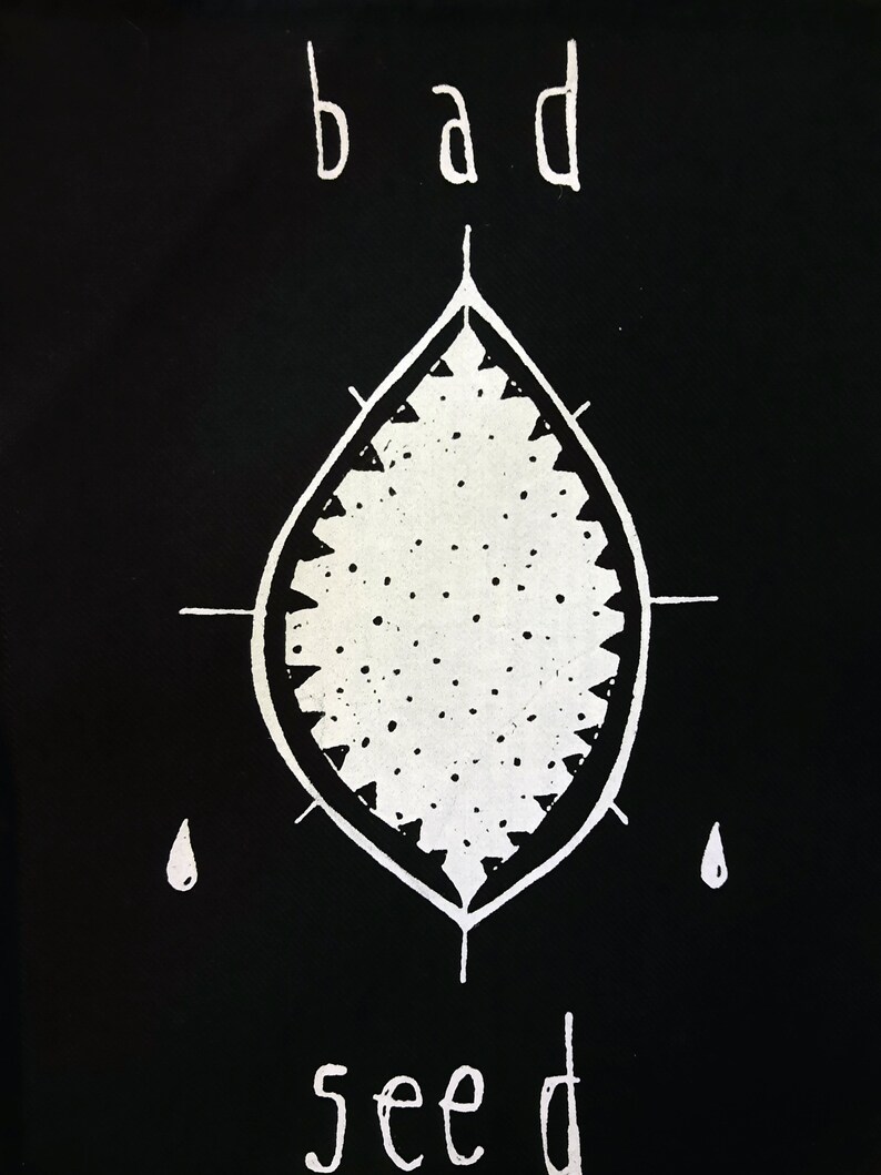 Hand Silk Screen Printed Patches Bad Seed