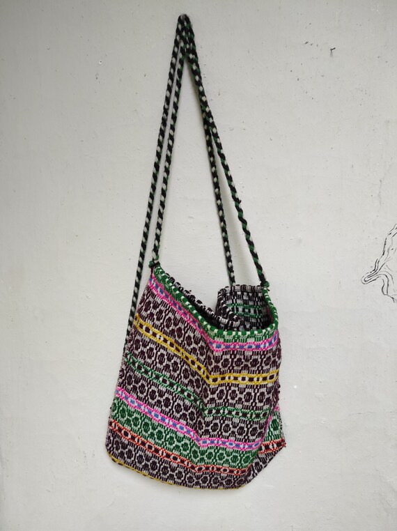 VNTG Handmade 70s Wool Backpack/Hippie Handcraft … - image 6