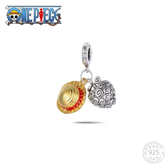 One Piece Anime Charm • 925 Sterling Silver jewelry • Pandora Compatible Pendant Dangle Bead • Iconic, Detailed & Full of Adventure