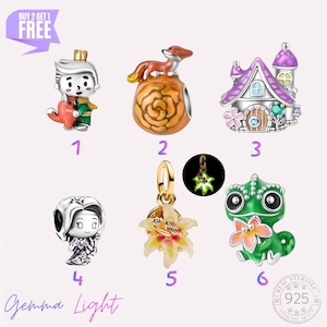 Storybook Companions Collection • Little Prince & Fox • Disney Pascal (Rapunzel’s Chameleon) • Sterling Silver Charm