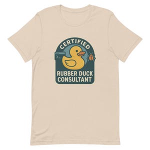 Certified Rubber Duck Consultant Shirt, Programmer Debugging Tee, Developer Gift, Coding Humor T-Shirt