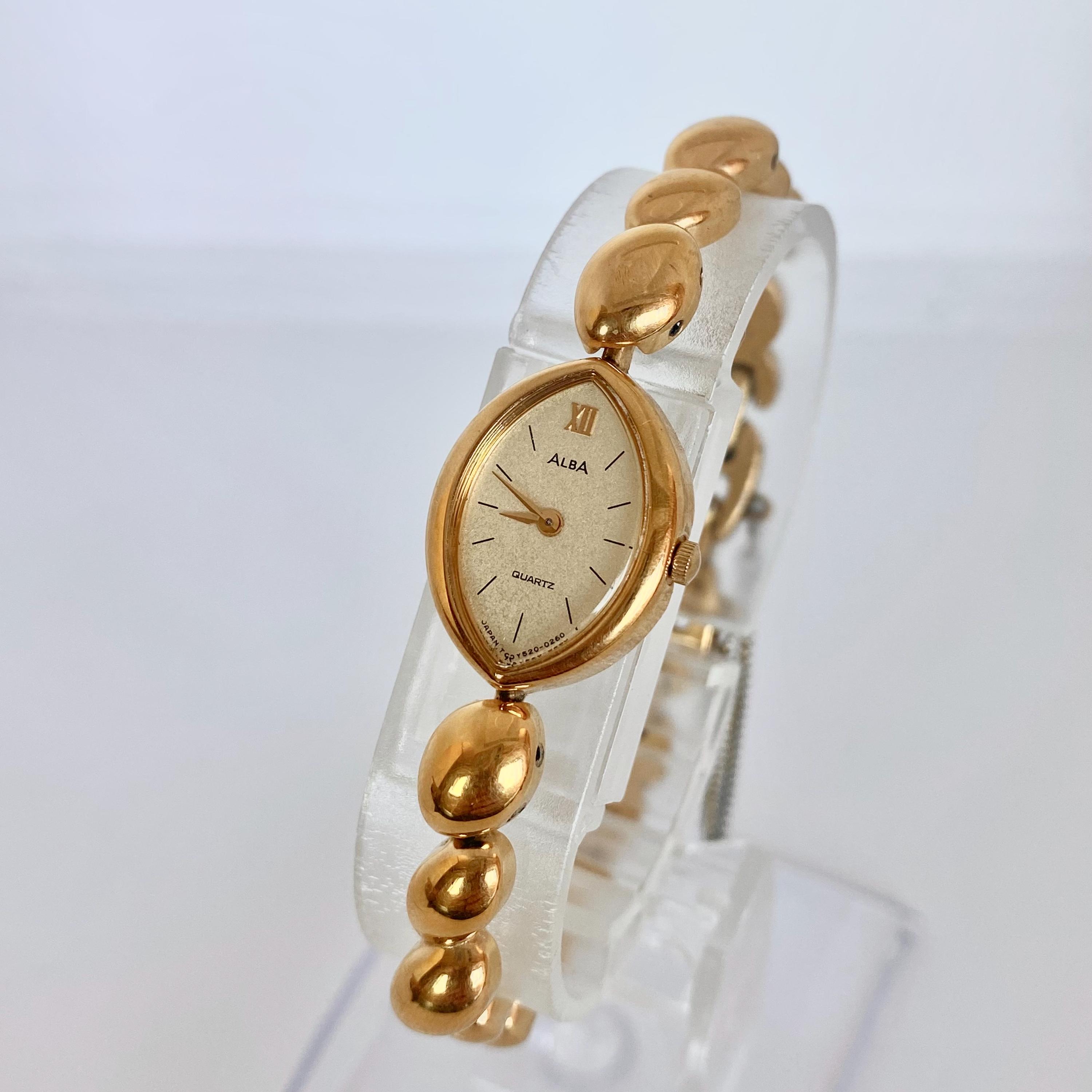 激レア✨SEIKO ALBA 腕時計 パール装飾 ラウンド ゴールド ブレス 激レア✨SEIKO ALBA 腕時計 ラウンド ゴールド レディース ブレス