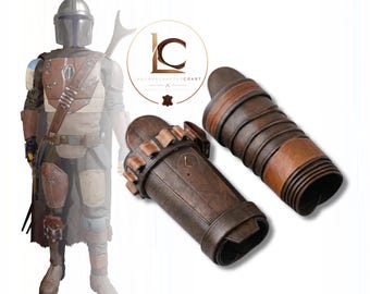 Star Wars Inspiriert Mandalorian Din Djarin Handgemachte Echt Leder Bein Rüstung Männer Cosplay Prop