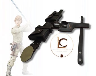 Star Wars DL-44 Bespin Luke Skywalker Leather Holster Belt with Utility Pouches – 501st Approved