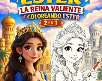 PDF coloring books, coloring Bible stories, Bible stories for children PDF, Bible coloring book, Esther the child story.