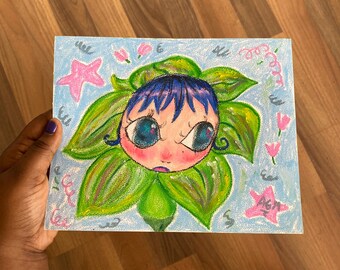 Flower head — unique art print 10 x 8 inch