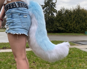 Baby Blue Fursuit Tail