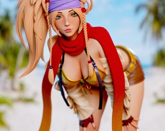 Anime Girl Figure STL File | Fantasy Heroine 3D Print Statue | Detailed Resin Garage Kit | DigitalDownload