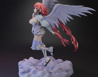 Anime Girl Figure STL File | Fantasy Heroine 3D Print Statue | Detailed Resin Garage Kit | DigitalDownload