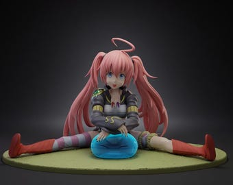 Anime Girl Figure STL File | Fantasy Heroine 3D Print Statue | Detailed Resin Garage Kit | DigitalDownload