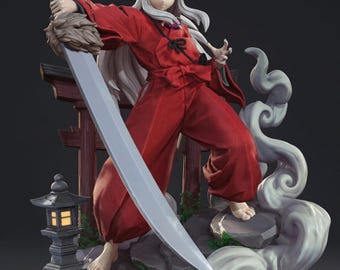 Fantasy Warrior Figure STL File | Super Hero Swordsman 3D Print Statue | Pre-Supported Resin Model | DigitalDownload