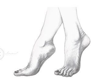 small steps - wall art - affirmation artwork - feet - steps - drawing - self care - positive self talk - digital printable - download