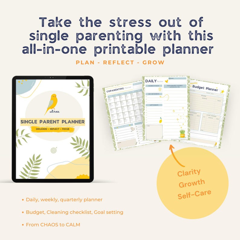 Single Parent Life Planner | Printable Organizer (PDF) image 5