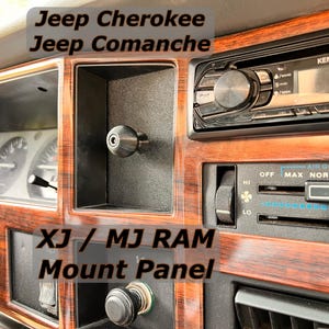 Ram Mount Size B 1 Inch - Panel Mount for Jeep Cherokee XJ and Jeep Comanche MJ OEM Panel Dash Factory Replacement Panel, Phone Holder