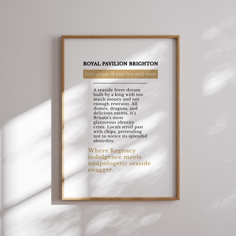 Affiche « Définition du Pavillon Royal de Brighton » | Brighton ...