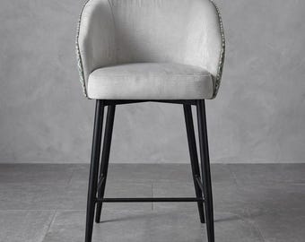 Upholstered Bar Stool with Steel Base – Milano Supreme by MEK Design