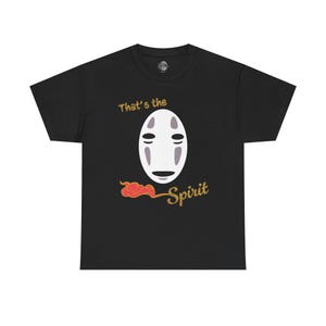 T-shirt med Spirited Away-inspiration från Studio Ghibli | Anime-tröja Black