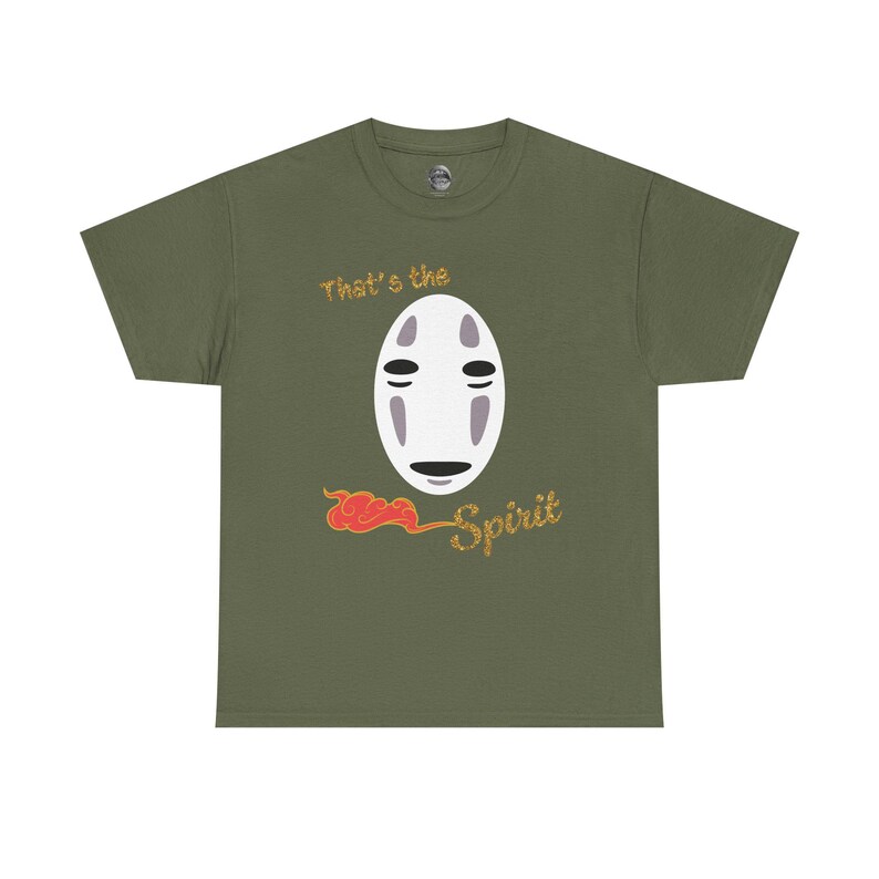 T-shirt med Spirited Away-inspiration från Studio Ghibli | Anime-tröja Military Green