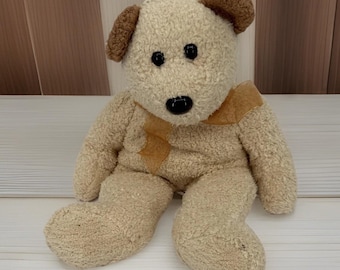 Orsetto "Huggy" della collezione Ty Beanie Buddy, in morbido ciniglia, fuori produzione dal 2002.
