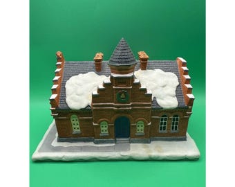 1993 Hawthorn Village De Rockwell's Christmas In Stockbridge Las oficinas municipales