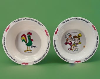 Kellogg's Vintage 1995 Müslischalen 2er Set Snap, Crackle, Pop And Corny