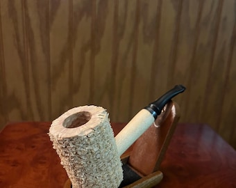 UNSMOKED Missouri Meerschaum Custom Stem Corn Cob Pipe