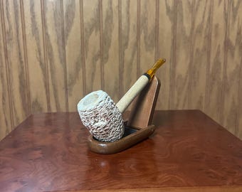 UNSMOKED Missouri Meerschaum “Eaton” Corn Cob Pipe