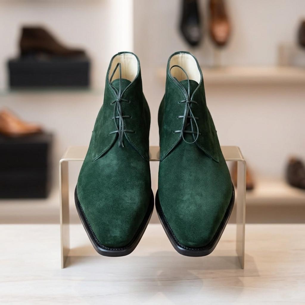 slim fit dress slacks Mens Hunter Green Baroque Embossed Velvet Dress Loafers Shoes After Midnight 7017 7 main image 0