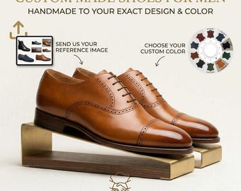 Custom Made Shoes for Men - Bespoke Men’s Dress Shoe - Personalized Gift - Any Design & Color