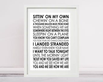 OASIS - TALK TONIGHT - Lyrics Poster