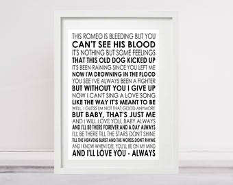 ALWAYS - BON JOVI - Lyrics Poster