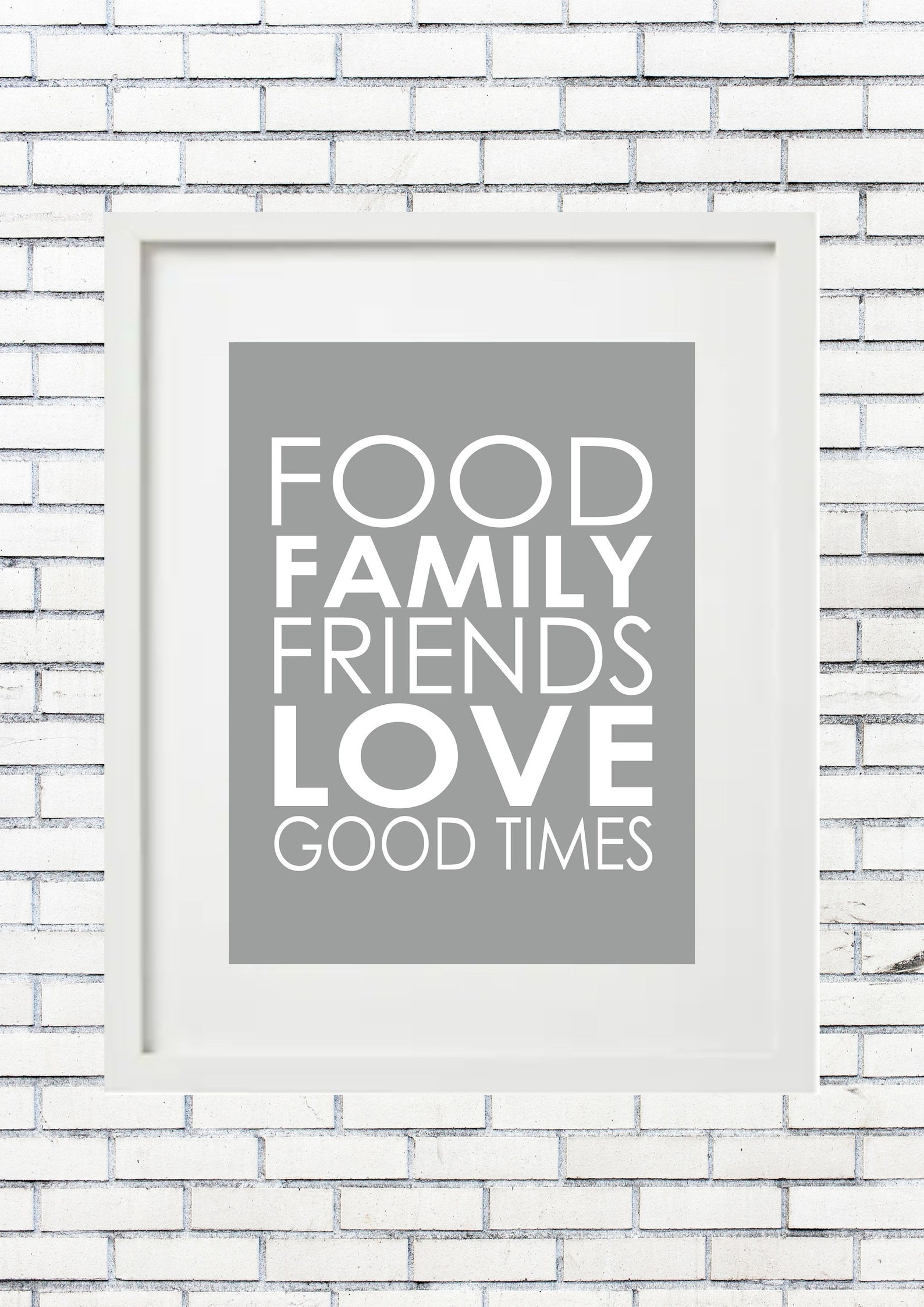 Food Family Friends Love It Wall Quote Unframed Poster Canvas | Etsy