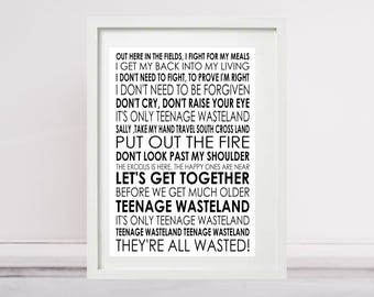 BABA O'RILEY - THE Who - Lyrics Poster