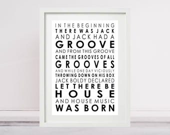 In The Beginning (There Was Jack) - Jack Had A Groove - Lyrics Poster