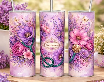 Nurse Tumbler Wrap Nurse Life Doodle| Personalized Add Your name|20 oz Skinny Tumbler Design Png Download|Nurse Sublimation|Birthday Gift