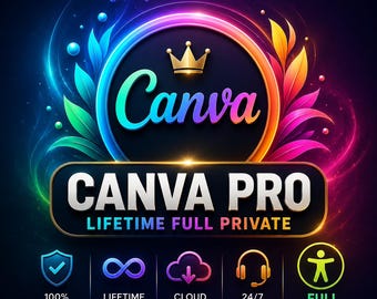 Compte Canva Pro, accès à vie, plus de 400 000 modèles (livraison numérique)