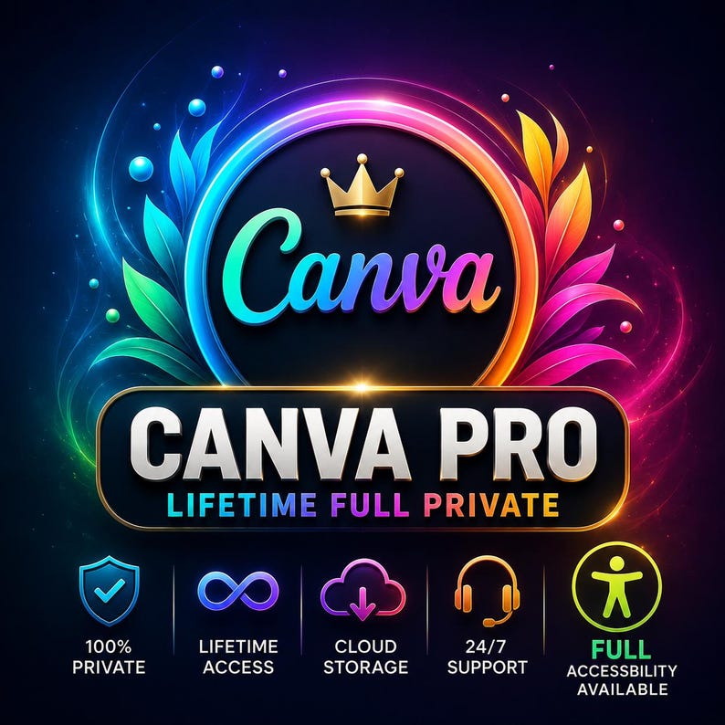 Canva Pro Account, Lifetime Access, 400,000+ Templates (Digital Delivery)