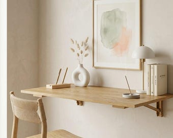 Opvouwbaar wandgemonteerd Murphy-bureau - ruimtebesparende tekentafel voor kleine appartementen