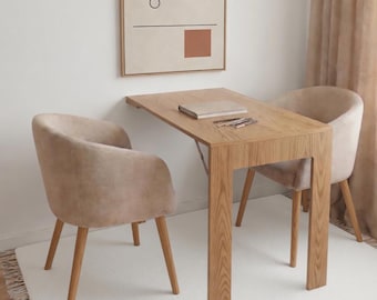 Wall Mounted Foldable Table | Space Saving Modern Desk, Kitchen Dining Workspace